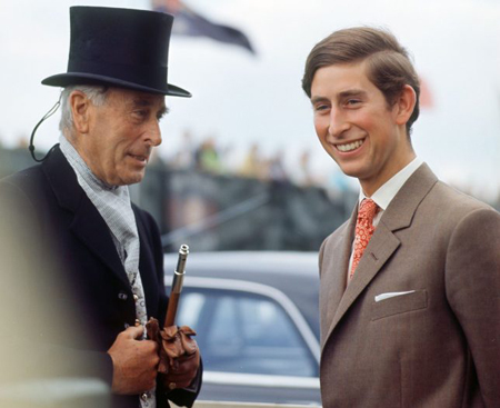 Lord Mountbatten and Prince Charles.